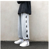 topbx Thanksgiving Day Gifts Gray Sweatpants For Women 2024 Autumn New Baggy Fashion Oversize Sport Pants Balck Drawstring Trousers Female Joggers Streetwear