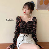 topbx Floral Youth Elegant Blouse Women Crop Top Pretty Blouses Chic Fashion Blouse Shirt For Party 2024 Puff sleeve Off shoulder
