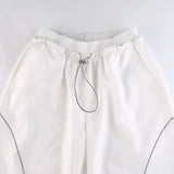 topbx White Pants Women Jogging Y2k High Waist Sweatpants Fashion Punk Oversize Grunge Casual Wide Leg Trousers
