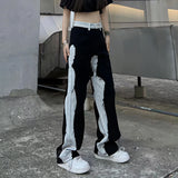 topbx Oversize Ins Black Jeans Women Summer Y2k High Waist Vintage Straight Wide Leg All Match Baggy Casual Pants