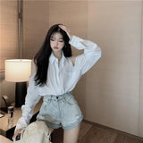 topbx Off Shoulder Striped Loose Sexy Blouse Summer New Long Sleeve Polo Neck Thin Trend Shirt Tops Casual Fashion Women Clothing